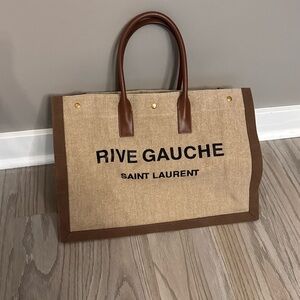 Saint Laurent Rive Gauche Tote Bag - Brown and Black